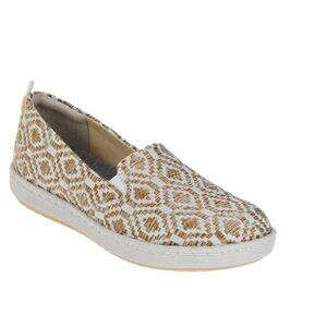 NIB Clarks Step Glow Slip Loafer Flat, Natural Weave, Women Size 10 M $95